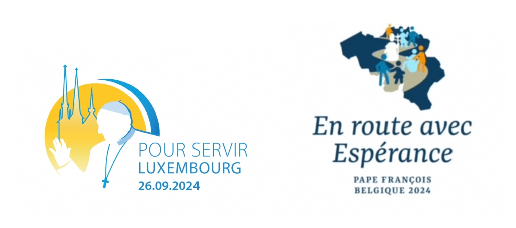 logos voyage pape luxembourg belgique septembre 2024