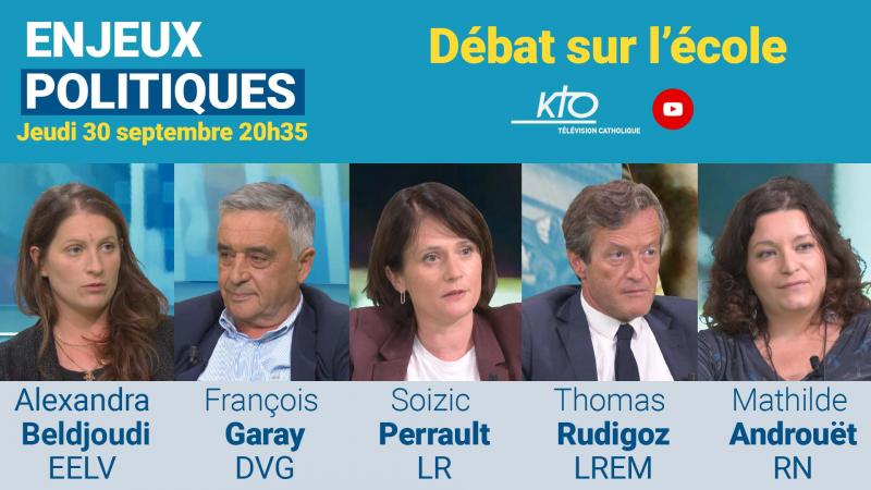 Ce jeudi 30 septembre : Enjeux politiques, débat sur l'école