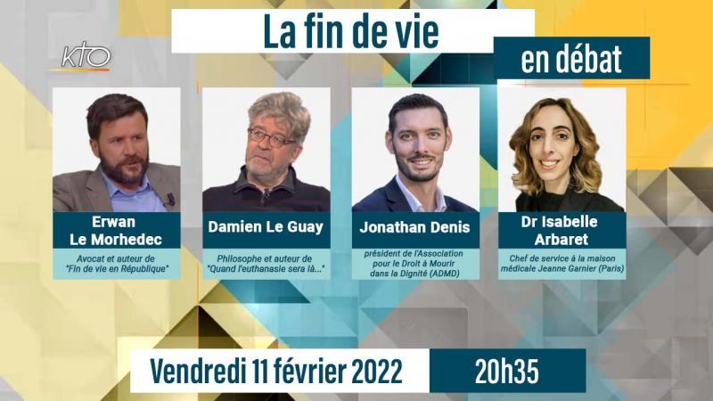 La fin de vie, en débat, ce vendredi 11 février à 20h35 sur KTO