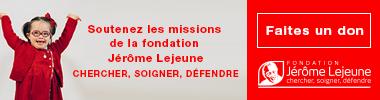 Bannière Fondation Jérôme Lejeune novembre 2022
