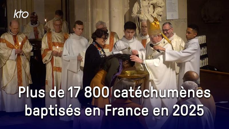 Plus de 17 800 catéchumènes baptisés en France en 2025