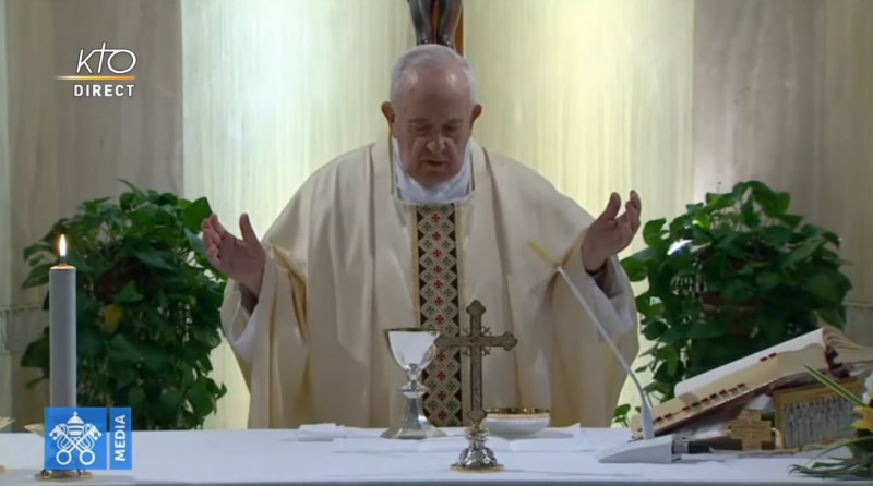 Fin des retransmissions des messes matinales du pape François le 18 mai